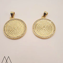 Colgante Padre Nuestro, con zircón 30mm