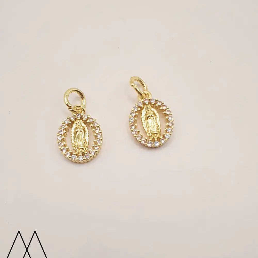 Colgante Mini Virgen, con argolla 10mm