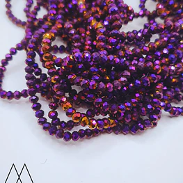 Cristal Murano 4mm, Morado metalizado