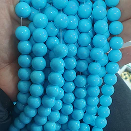 Bolas de Vidrio 10mm, Celeste intenso