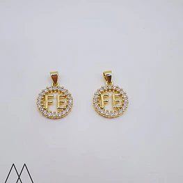 Colgante FE zircón, con zircón 20mm