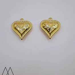 Colgante Corazón Dorado, 30mm