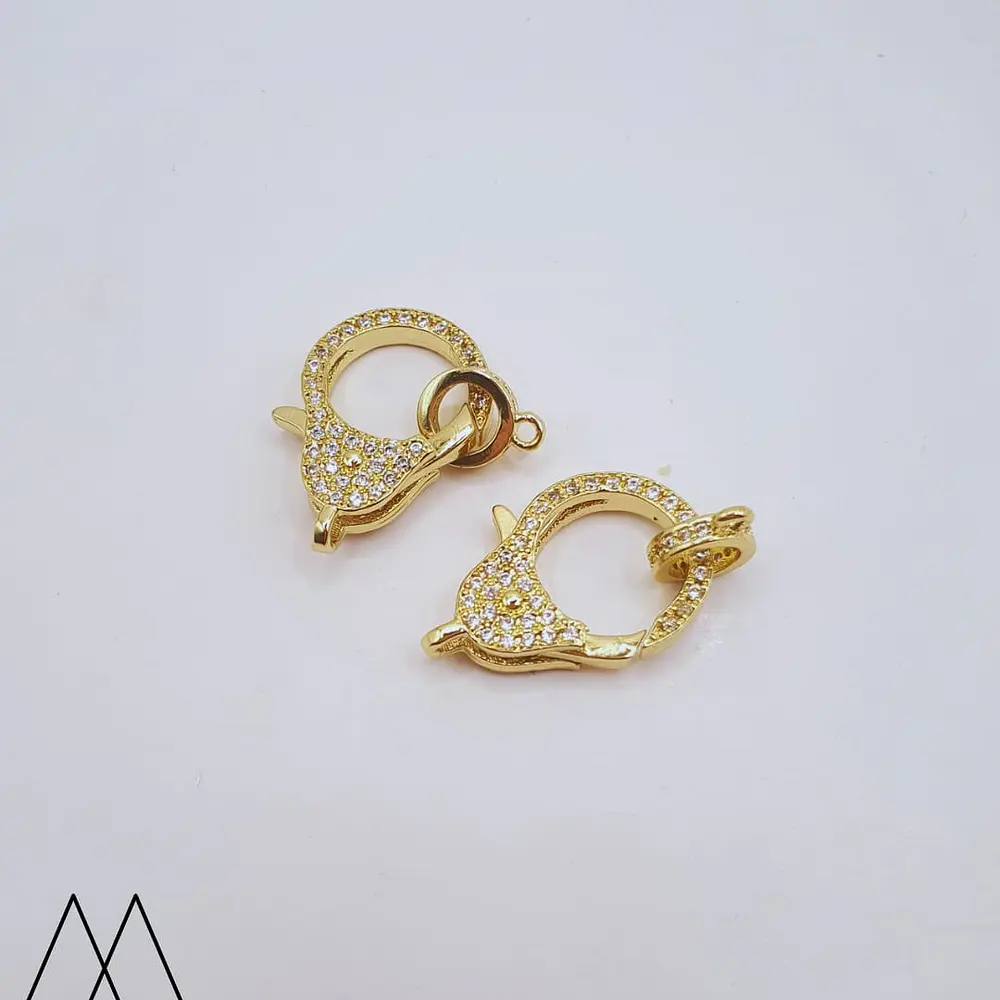 Broche Zircón circular, 25mm