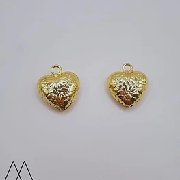 Corazón dorado , 15mm