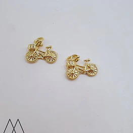 Bicicleta dorada, con argolla 15mm