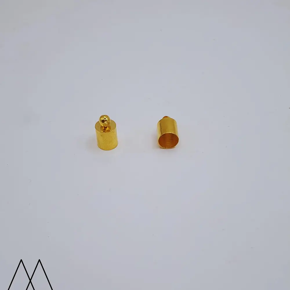 Capuchones dorados 6mm, PAR