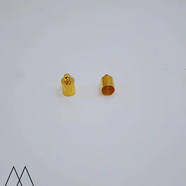 Capuchones dorados 6mm, PAR