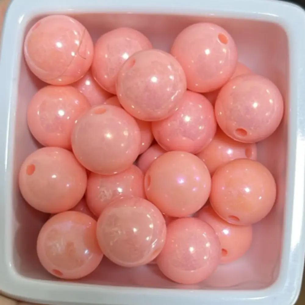 Bolas de Acrilicos 14mm, Melocotón perlado
