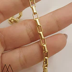 Cadena Mate con baño de oro, Eslabones 5x3mm. CAMB134