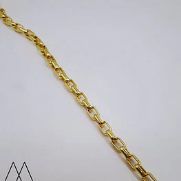 Cadena Mate con baño de oro, Eslabones 5x3mm. CAMB134