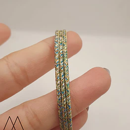 Cordón Imantada Multicolor Dorado, 58cm.
