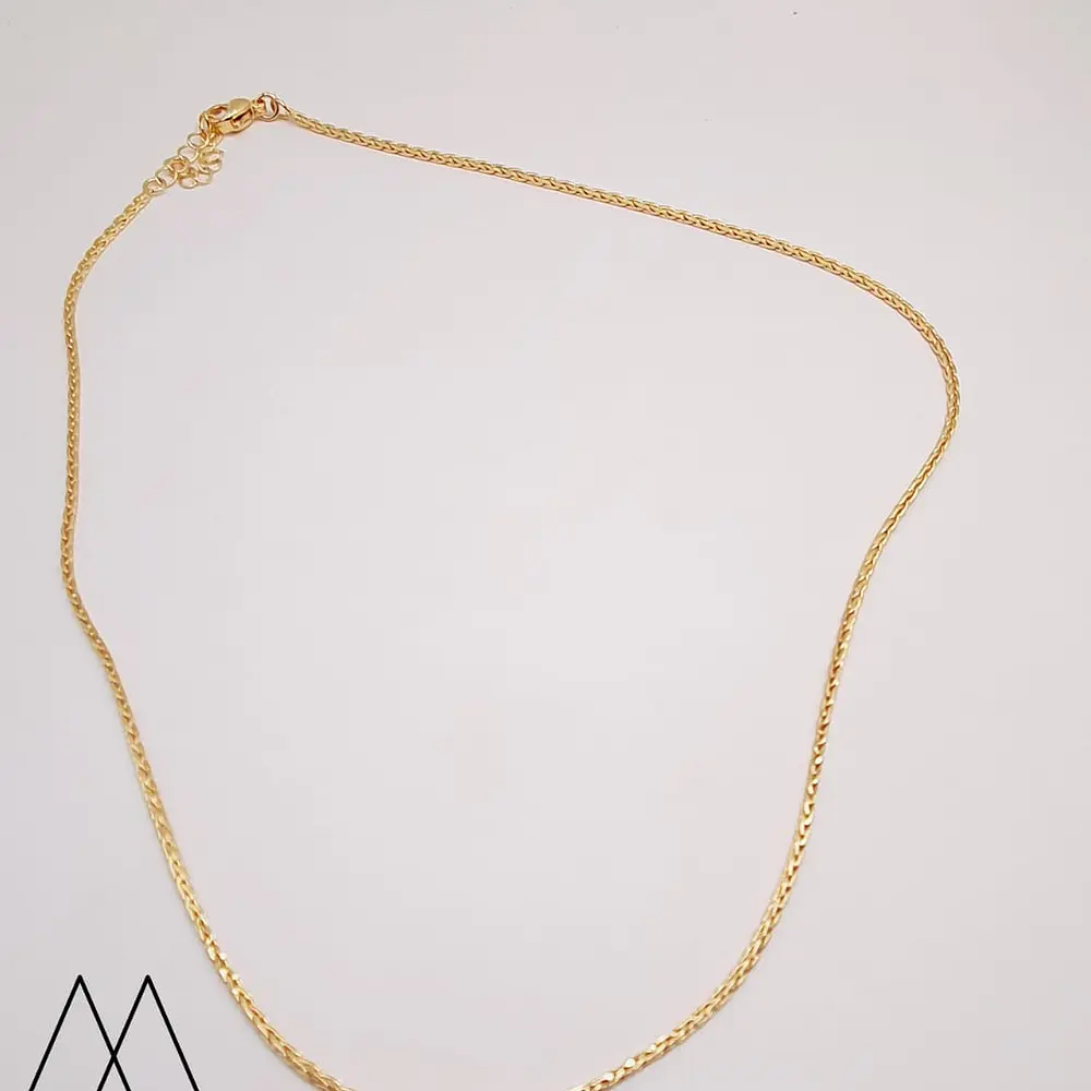 Cadena Lista tejido de 2mm, 43cm + 4 ext