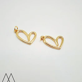 Colgante Borde Corazón, con portadije 20mm