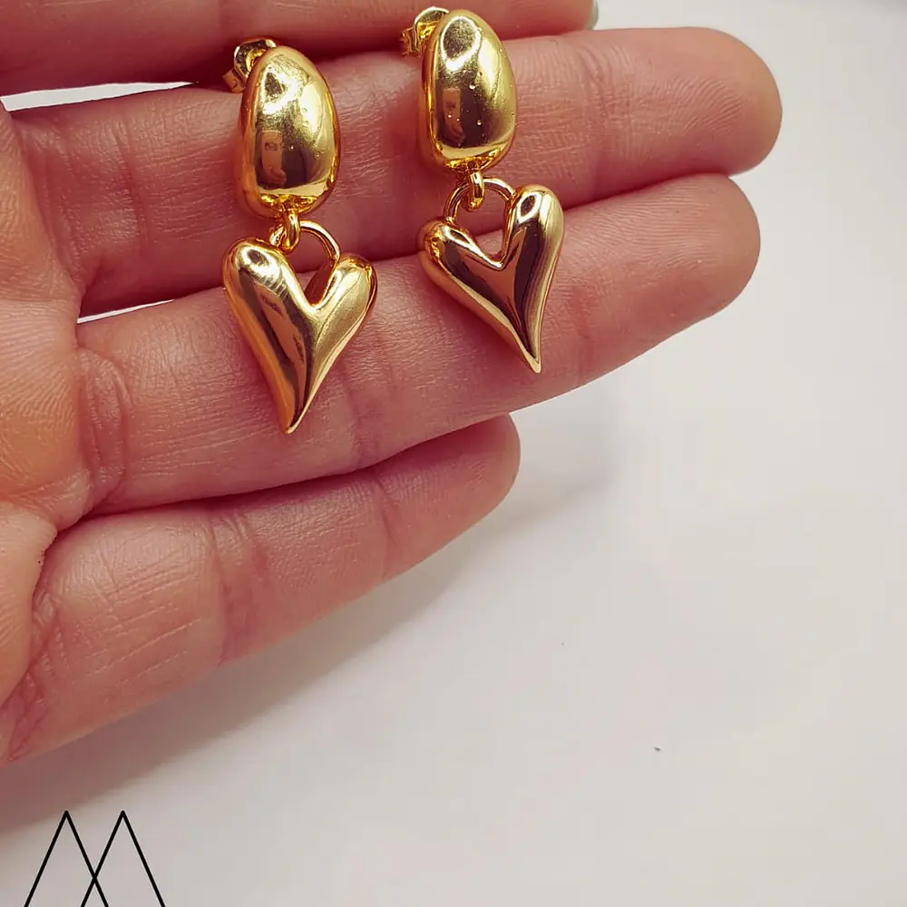 Aros corazón colgando, 20mm