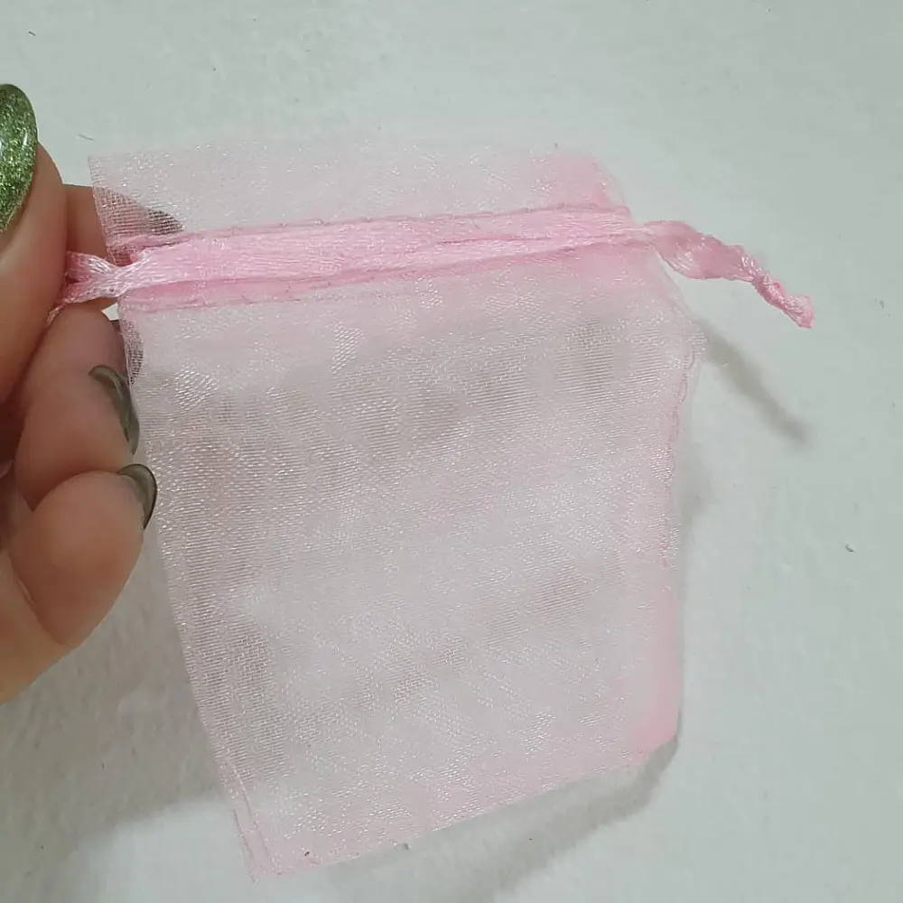 Bolsa de Organza Rosada 9x7cm. 12 unidades