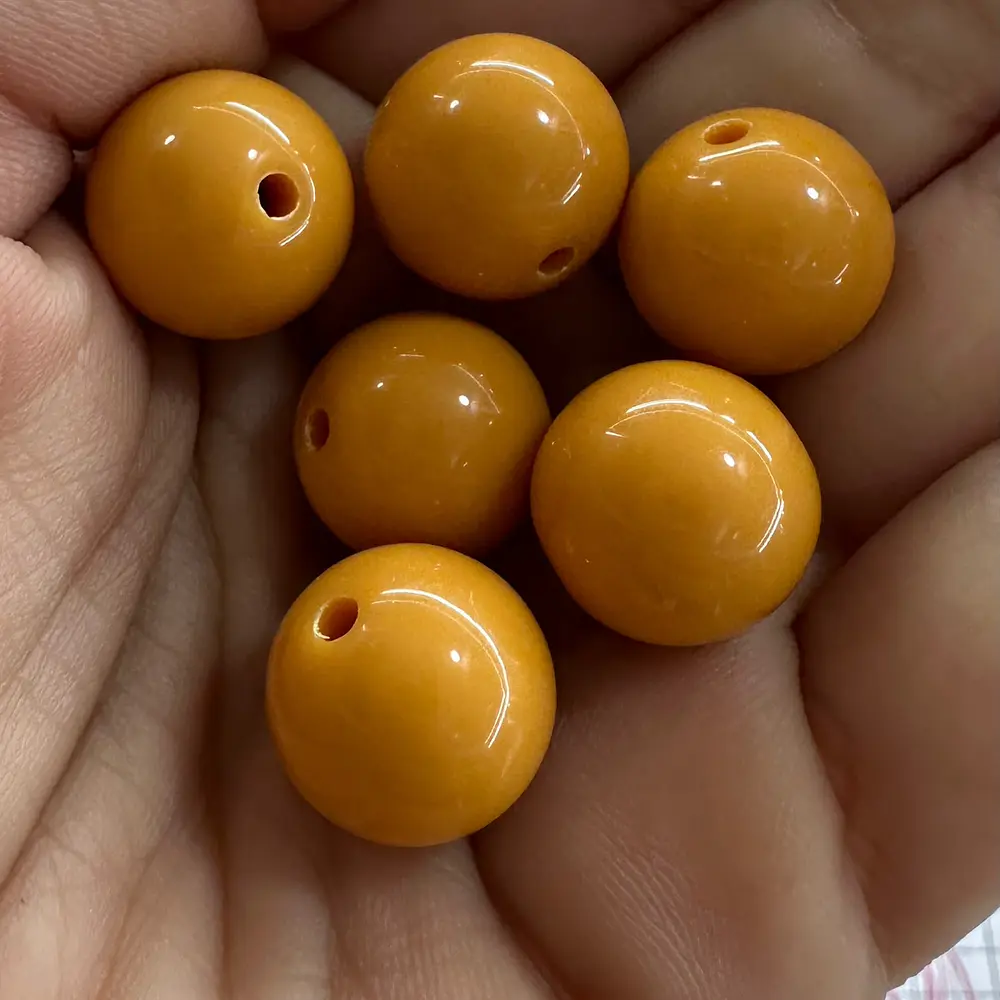 Bolas de Acrilicos 14mm, Mostaza