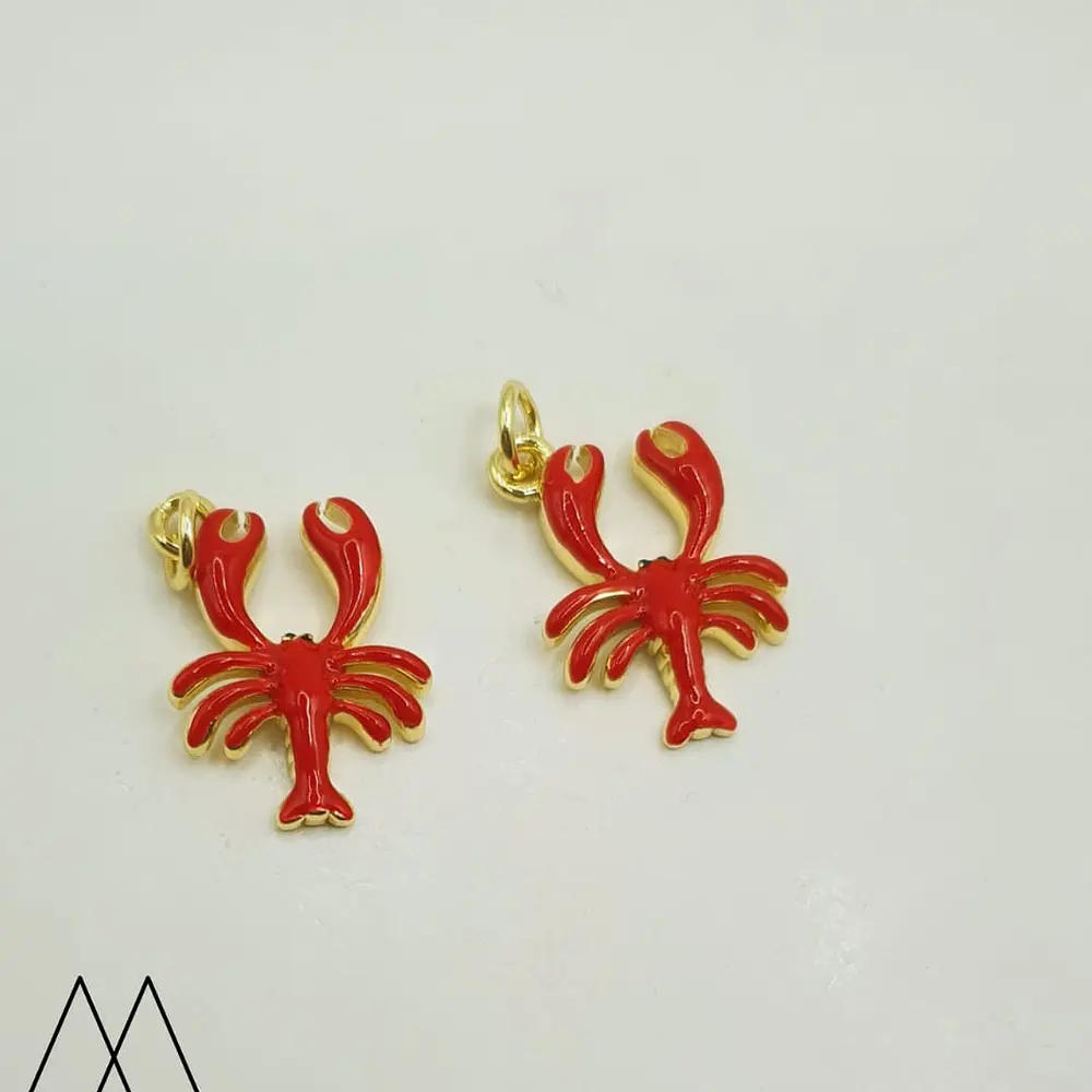 Colgante Langosta roja, con argolla 20mm