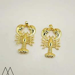 Colgante Langosta dorado pinzas anchas, portadije 45mm