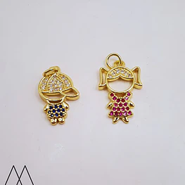 Niños zircón color 20mm- 2 opciones