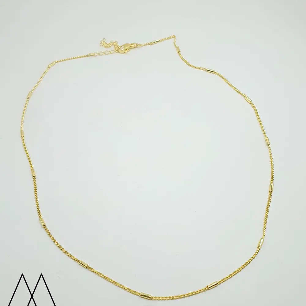 Cadena eslabones pequeños con tubitos