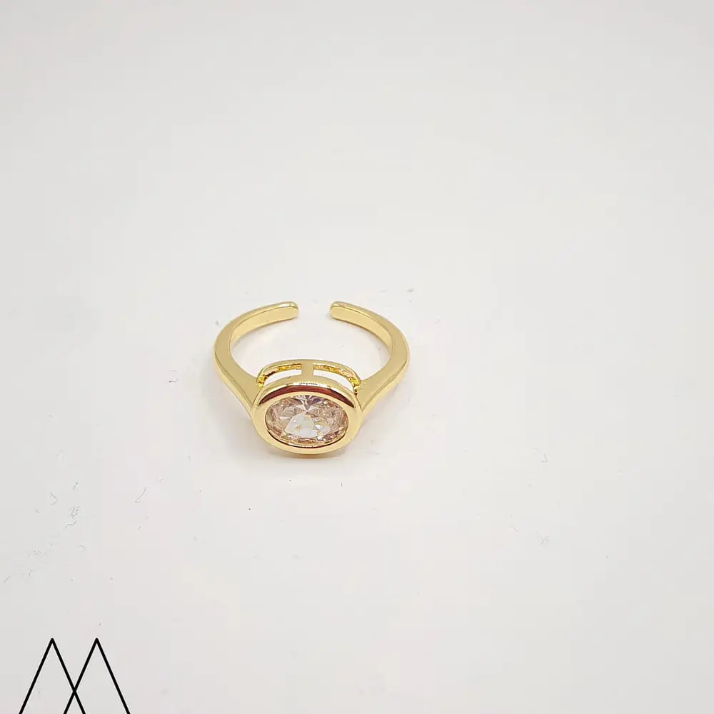 Anillo punto de luz ovalado 
