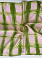Pañuelo seda cuadros rosa - Miniatura 3