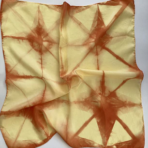 Pañuelo seda oro naranja 