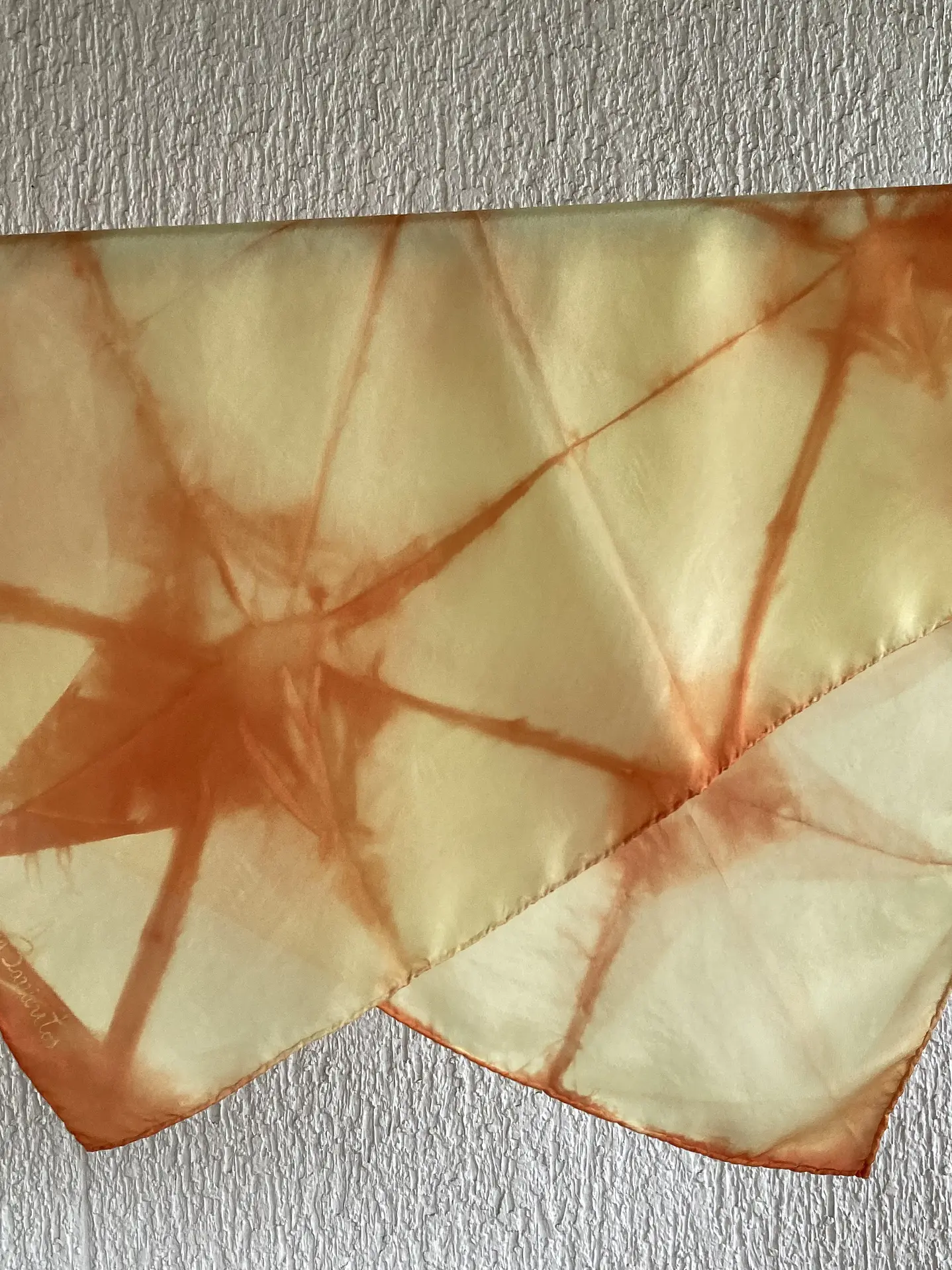 Pañuelo seda oro naranja  4