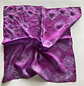Pañuelo seda flores púrpura - Miniatura 1
