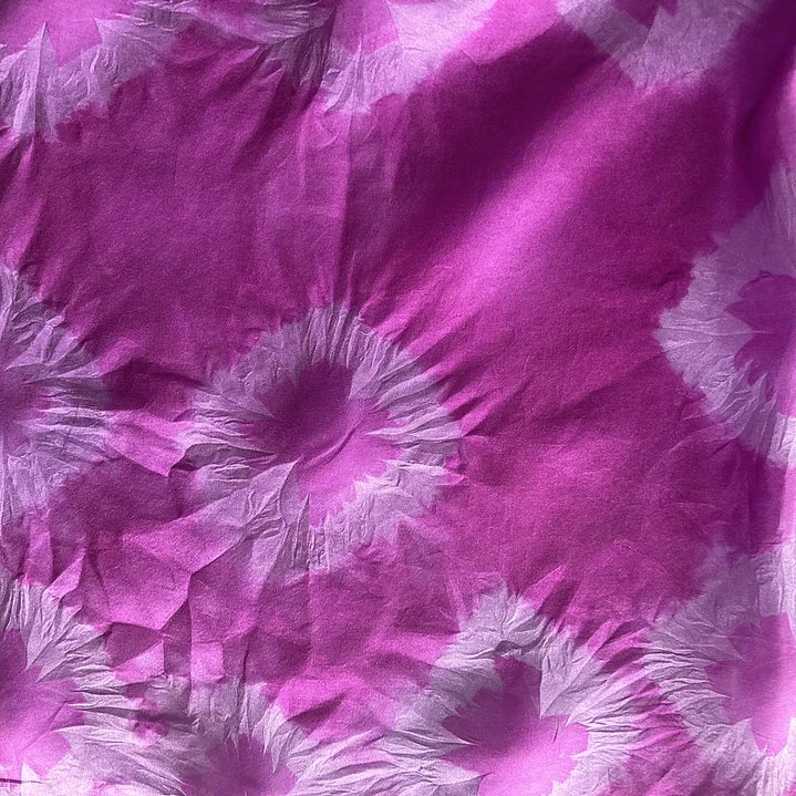 Pañuelo seda flores púrpura 5