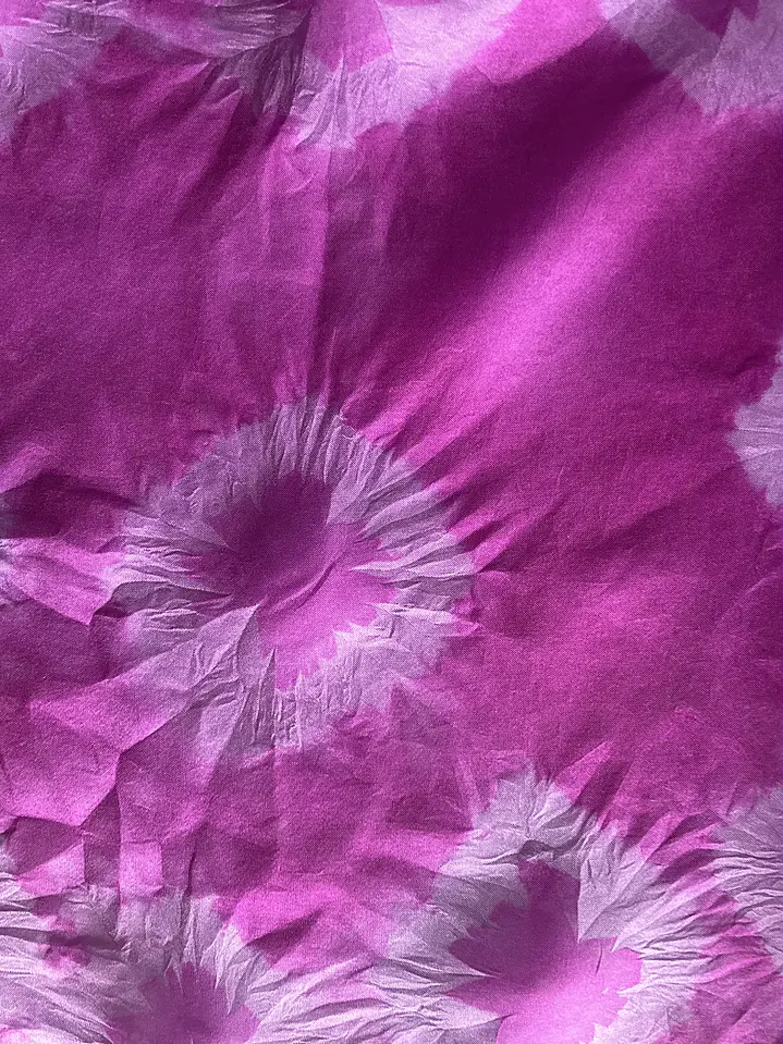 Pañuelo seda flores púrpura 5