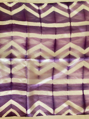 Pañuelo seda geometría violeta