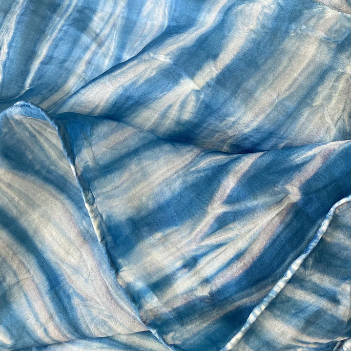 Pañuelo seda arashi petróleo  2