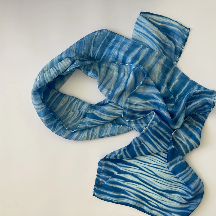 Pañuelo seda arashi petróleo  4