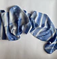 Pañuelo seda rayas azul - Miniatura 1