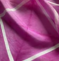 Pañuelo seda rombos rosa - Miniatura 3