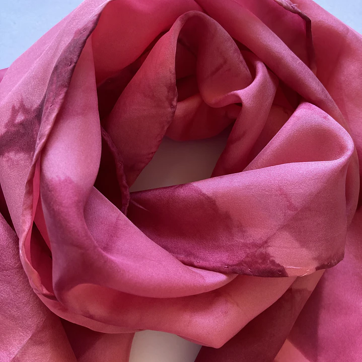 Pañuelo seda frambuesa 3