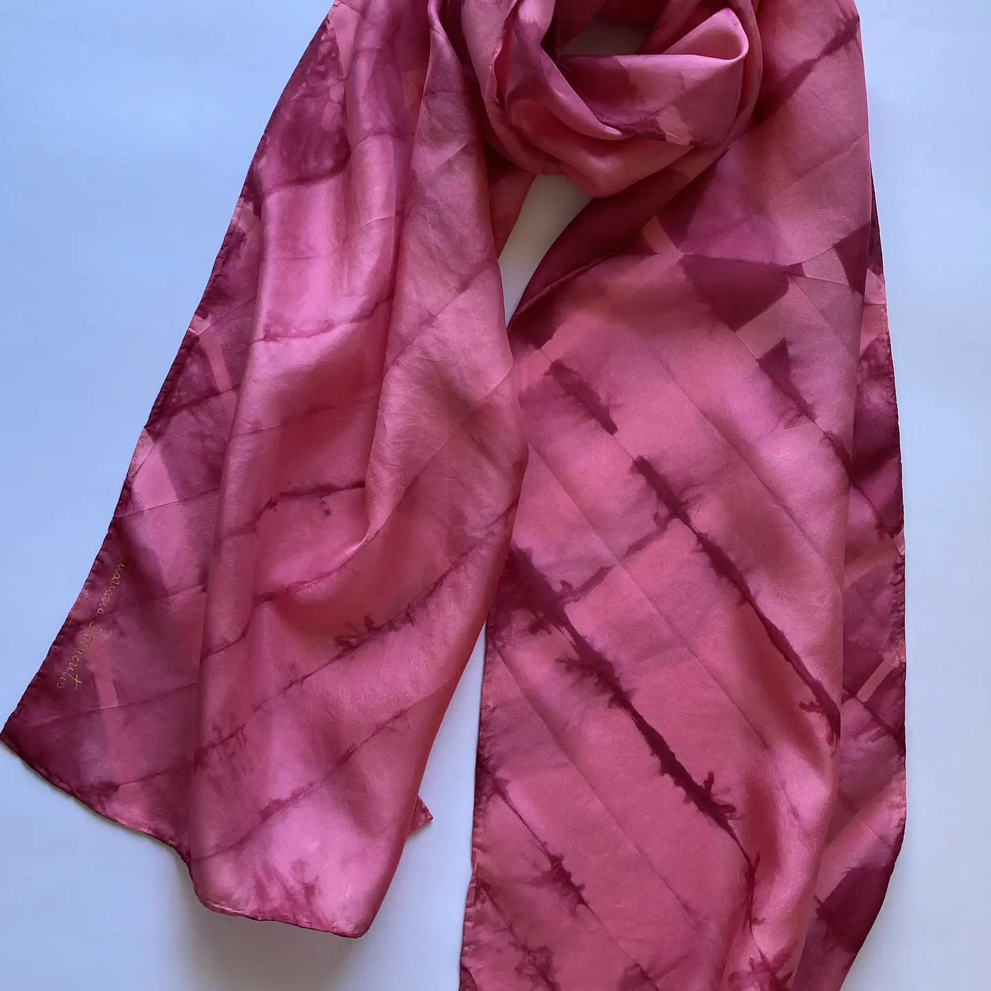 Pañuelo seda frambuesa 4