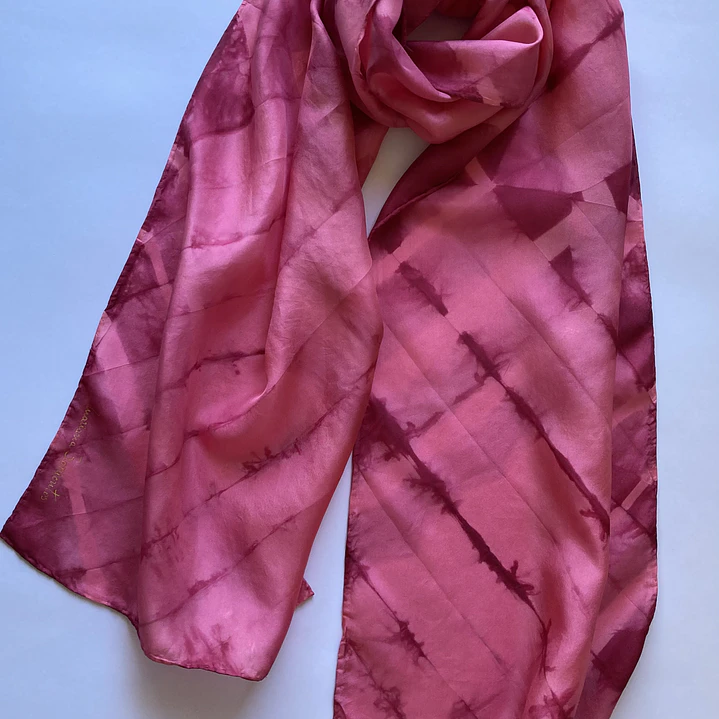 Pañuelo seda frambuesa 4