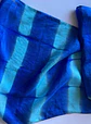 Pañuelo seda rayas turquesa  - Miniatura 2