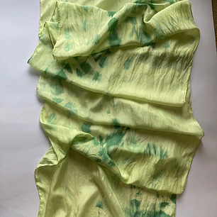 Pañuelo seda abstracto verde