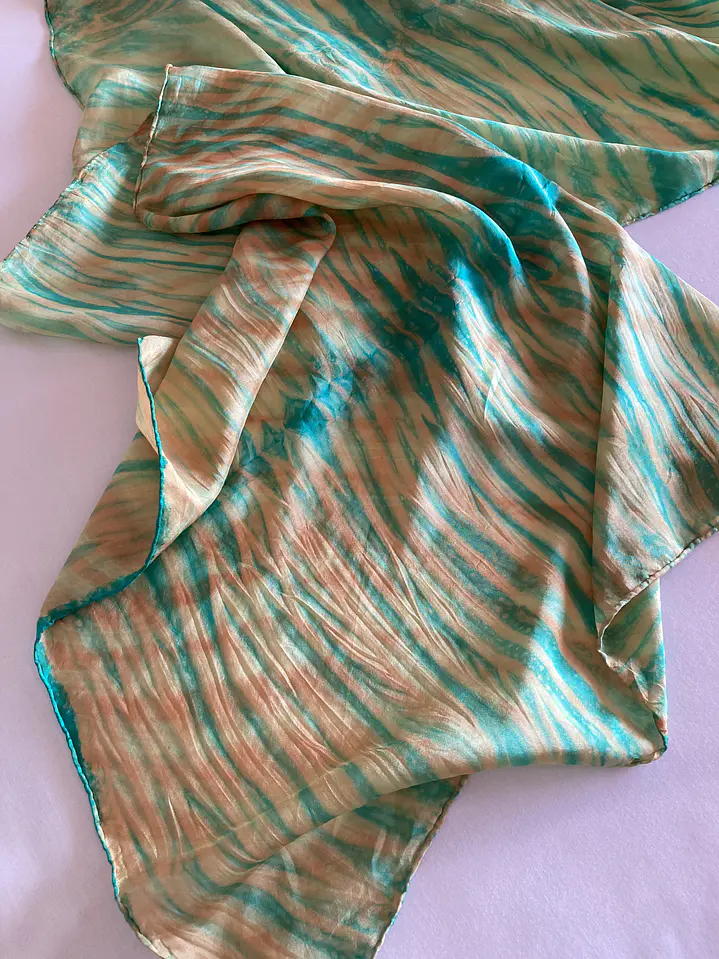 Pañuelo seda arashi verde 5