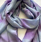 Pañuelo seda cuadros malva - Miniatura 3