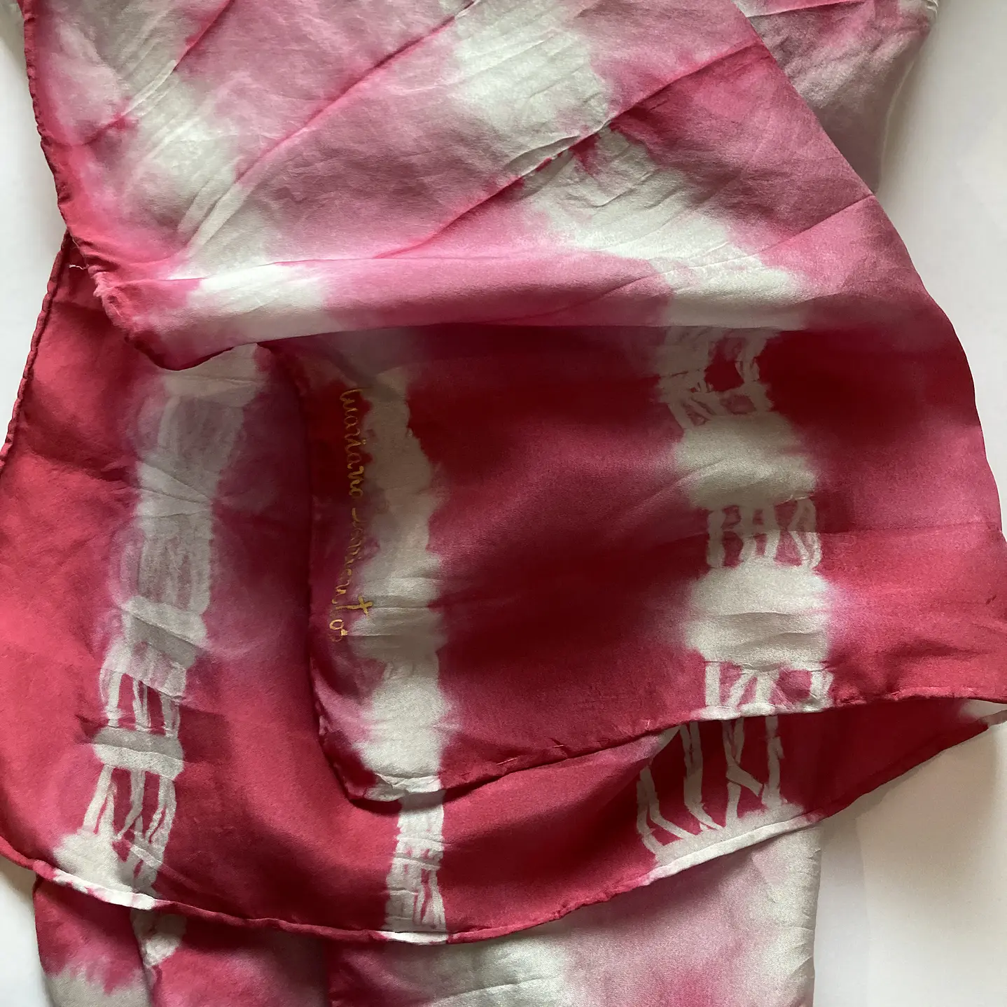 Pañuelo seda granate 4