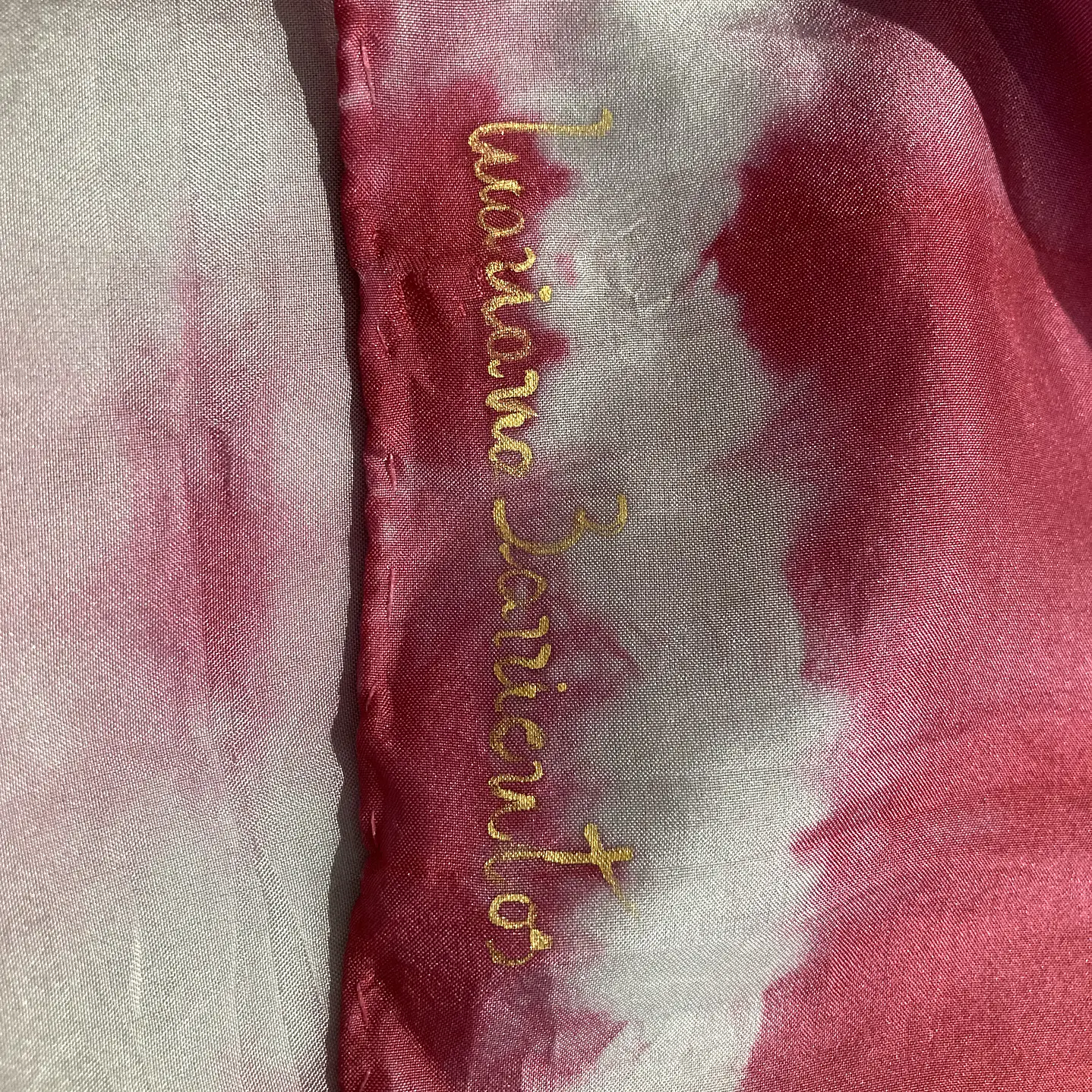 Pañuelo seda granate 5