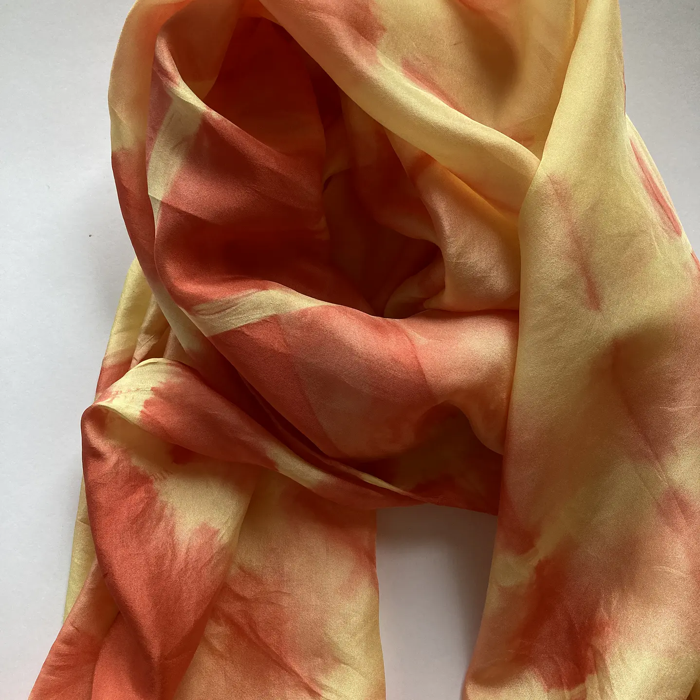 Pañuelo seda naranja 1