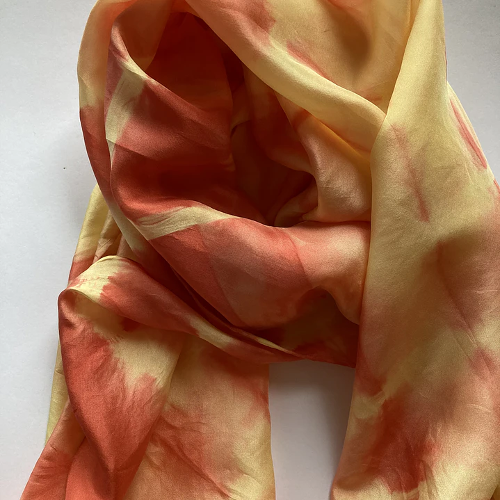 Pañuelo seda naranja 1