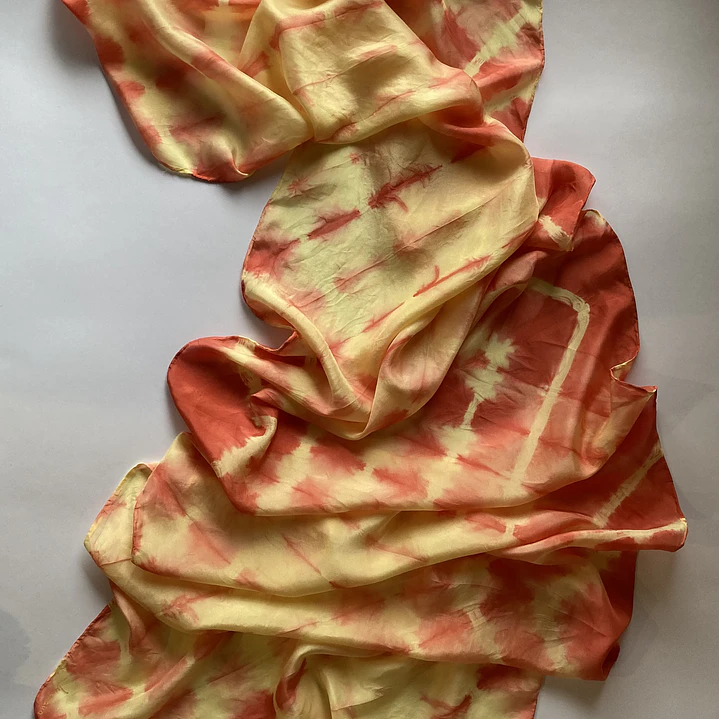 Pañuelo seda naranja 5