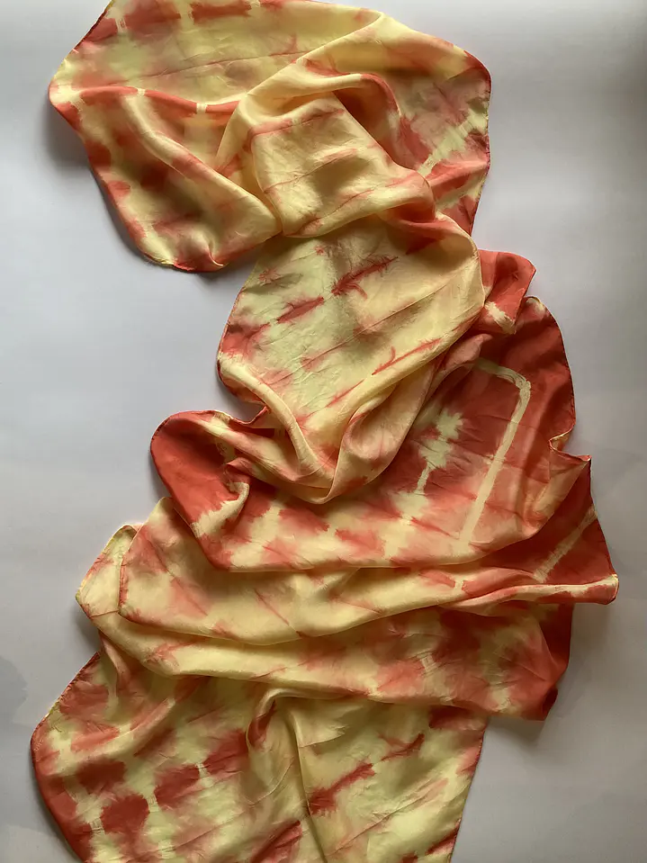 Pañuelo seda naranja 5
