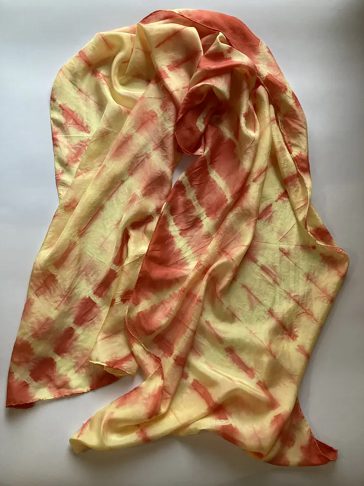 Pañuelo seda naranja 6